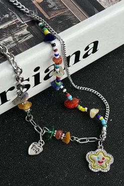 Colorful Beads Star Necklace