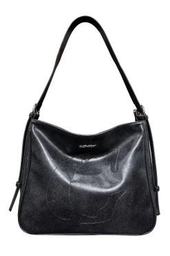 Cracked Leather C-Design Tote Bag