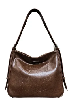 Cracked Leather C-Design Tote Bag