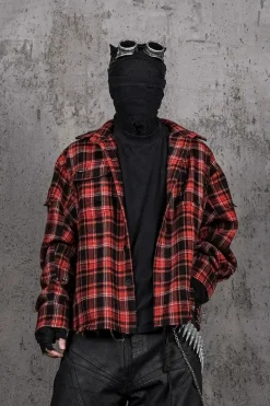 Crimson Ruin Wool Shirt Jacket