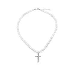 Cross Pearl Necklace