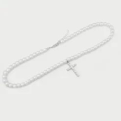 Cross Pearl Necklace