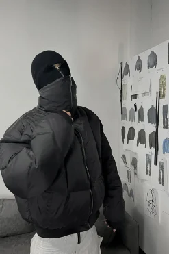 Cross-Star Black Armor Down Jacket