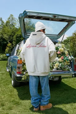 Cursive Embroidered Hoodie