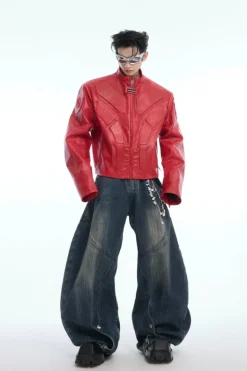 3D Embossed Biker Jacket