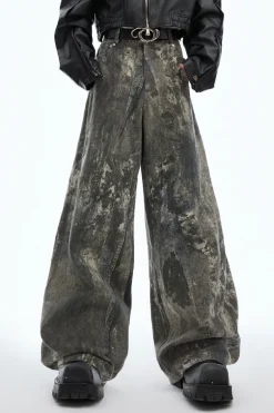 3D Print Paint-Splatter Straight Jeans