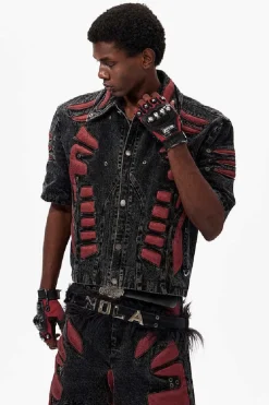 3D Skeleton Denim Jacket