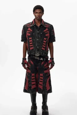 3D Skeleton Denim Jacket