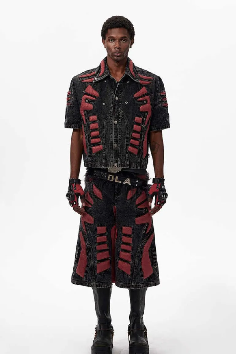 3D Skeleton Denim Jacket
