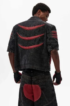 3D Skeleton Denim Jacket