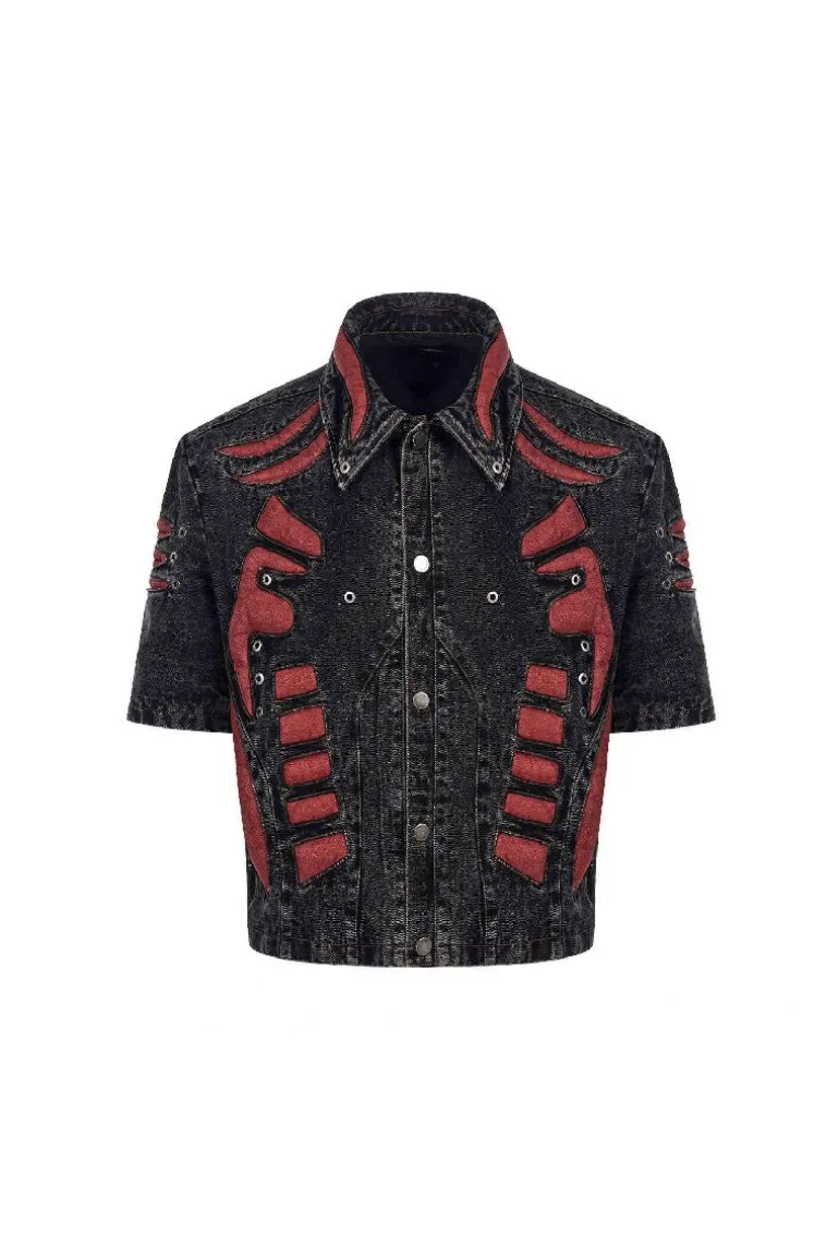 3D Skeleton Denim Jacket