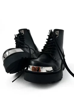 Dark Iron-Toe Martin Boots
