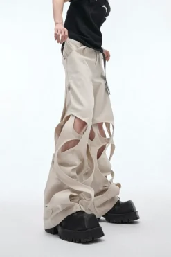 Deconstructed Twisted Loose Trousers
