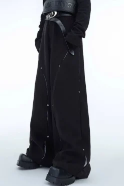 Deconstructed Wool Studded Trousers