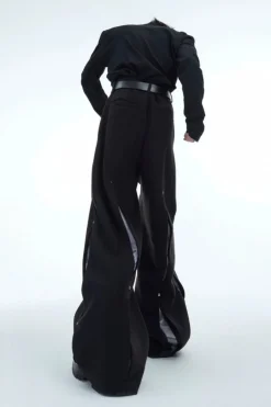 Deconstructed Wool Studded Trousers