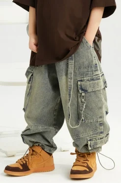 Denim Cargo Pants