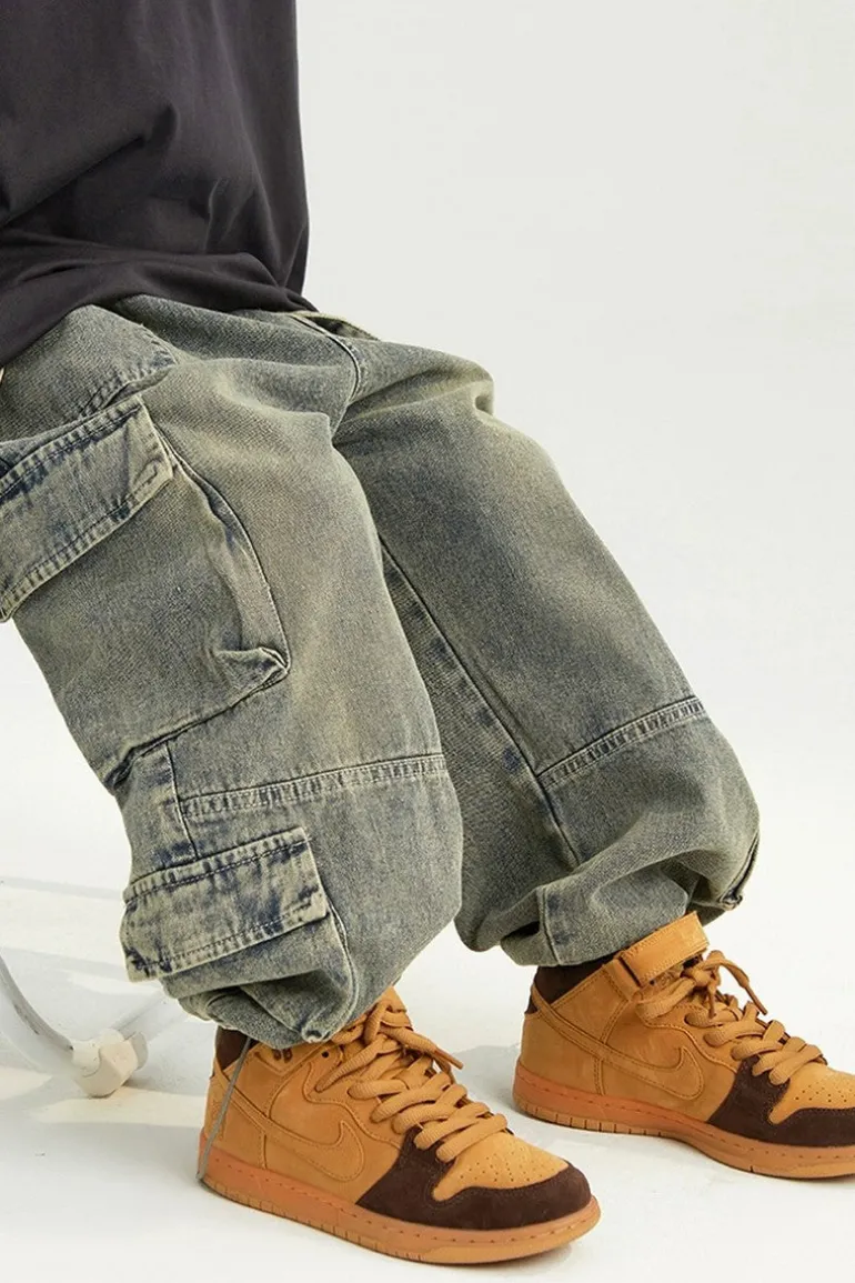 Denim Cargo Pants