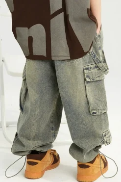 Denim Cargo Pants