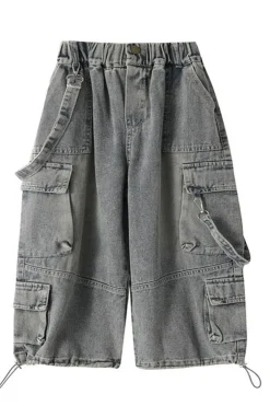 Denim Cargo Pants