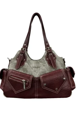Denim Patchwork Shoulder Bag