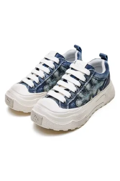 Denim Retro Canvas Low-Top Sneakers