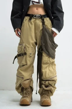Detachable Bag Multi-Pocket Pants