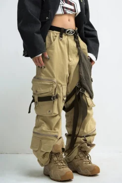 Detachable Bag Multi-Pocket Pants