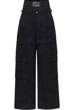 Detachable Double Waist Multi Pocket Cargo Pants