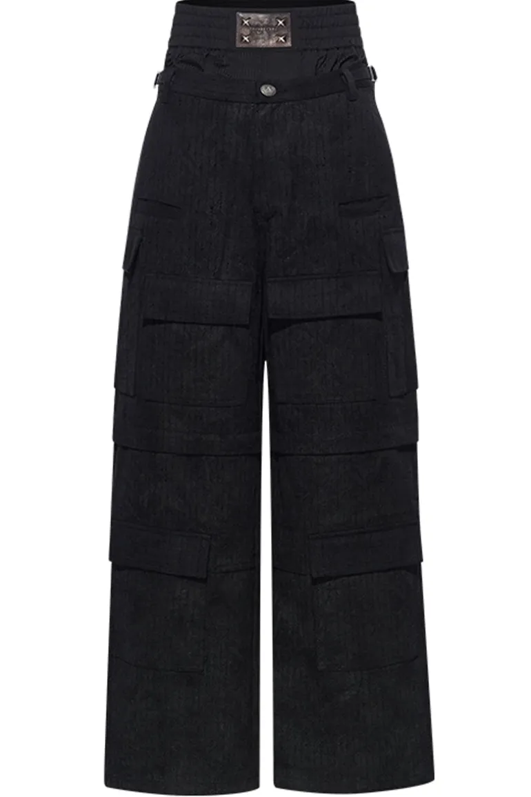 Detachable Double Waist Multi Pocket Cargo Pants