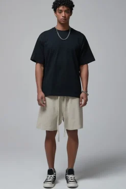 Diamond Waffle Drawstring Shorts