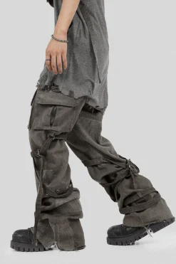 Dirty Washed Cargo Trousers