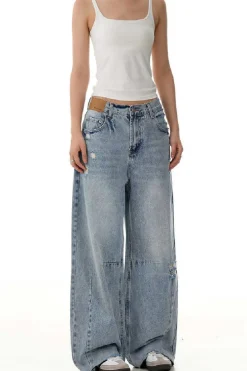 Distressed Blade Banana Jeans