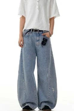 Distressed Blade Banana Jeans