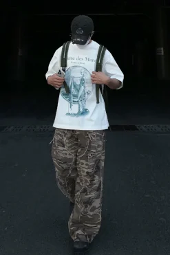 Distressed Camo Workwear Pants