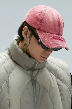 Distressed Embroidered Baseball Cap