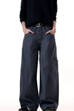 Distressed Gray Relaxed Cargo Pants