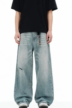 Distressed Light Wash Jeans
