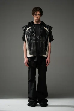 Distressed Patchwork Biker Vest