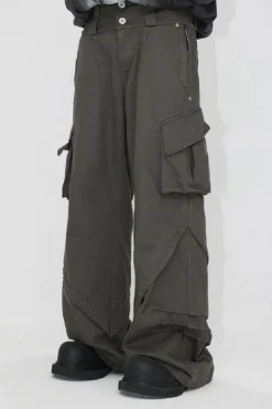 Double Waist Stacked Cargo Pants