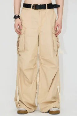 Drawstring Vintage Parachute Cargo Pants