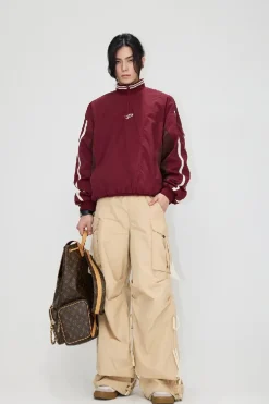 Drawstring Vintage Parachute Cargo Pants