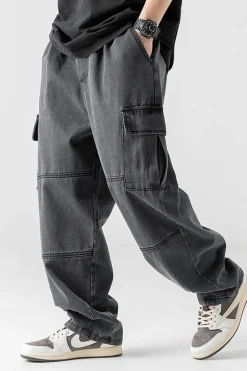 Dual-Pocket Vintage Jeans