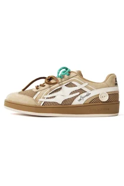 Earthy Brown Unisex Retro Low Top Trainers