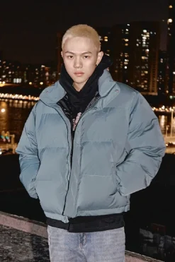 Embossed Logo Puffer Jacket