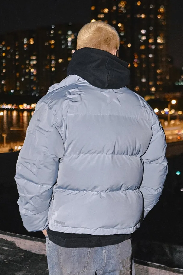 Embossed Logo Puffer Jacket