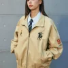 Embroidered Harrington Casual Jacket
