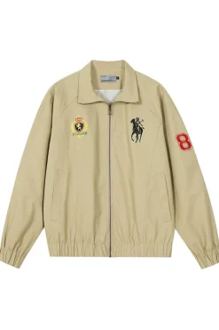 Embroidered Harrington Casual Jacket