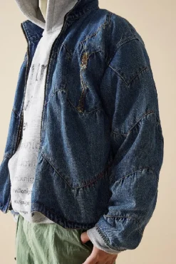 Embroidered Heart Denim Jacket