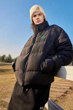 Embroidered Logo Puffer Jacket