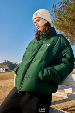 Embroidered Logo Puffer Jacket